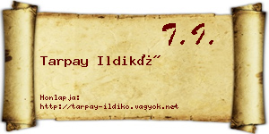 Tarpay Ildikó névjegykártya